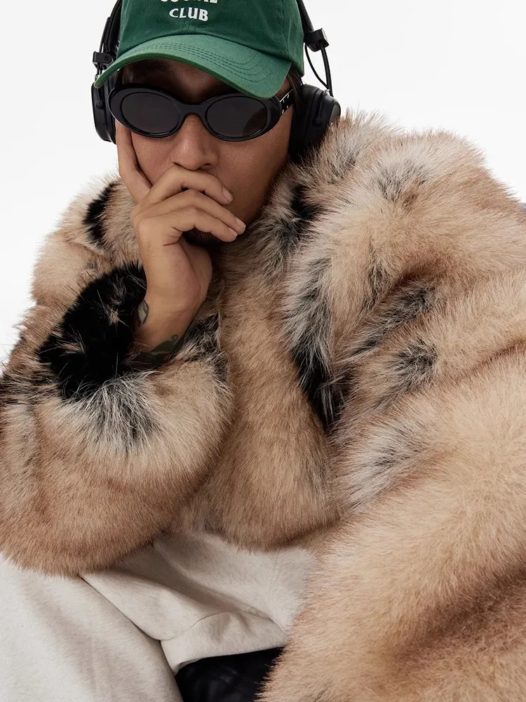 Mauroicardi Autumn Winter Cool Oversized Thick Warm Hairy Colorful Soft Faux Fox Fur Coat Men V Neck Luxury Fluffy Jacket 2025
Mauroicardi Autumn Winter Cool Oversized Thick Warm Hairy Colorful Soft Faux Fox Fur Coat Men V Neck Luxury Fluffy Jacket 2025