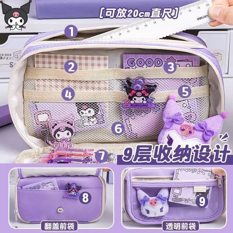 Kuromi Children's Pencil Case Kawaii Large Capacity Anime Purple High Value Cartoon Multi Function Student Pencil Case Sanrio
Kuromi Children's Pencil Case Kawaii Large Capacity Anime Purple High Value Cartoon Multi Function Student Pencil Case Sanrio