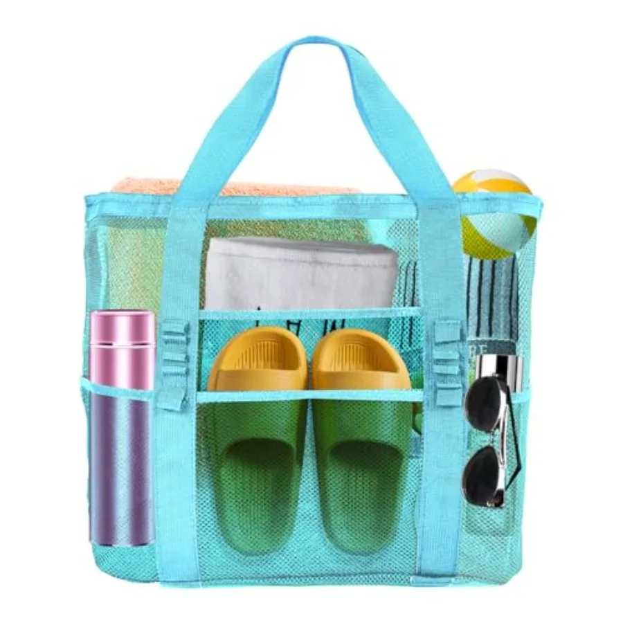 Large Mesh Beach Bag - Lightweight and Foldable Family Beach Bag with 9 Pockets for Toys, Towels and Vacation Essentials
Large Mesh Beach Bag - Lightweight and Foldable Family Beach Bag with 9 Pockets for Toys, Towels and Vacation Essentials