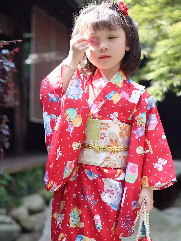 Girls Japan Style Traditional Kimono Red Color Cute Prints Kids Summer Long Dress Stage Performance Dress
Girls Japan Style Traditional Kimono Red Color Cute Prints Kids Summer Long Dress Stage Performance Dress