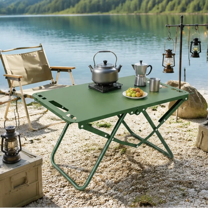 Lightweight Portable Foldable Outdoor Table, Picnic & Camping Table with Hollow Edge, Hangable Design, Easy to Carry for Beach
Lightweight Portable Foldable Outdoor Table, Picnic & Camping Table with Hollow Edge, Hangable Design, Easy to Carry for Beach