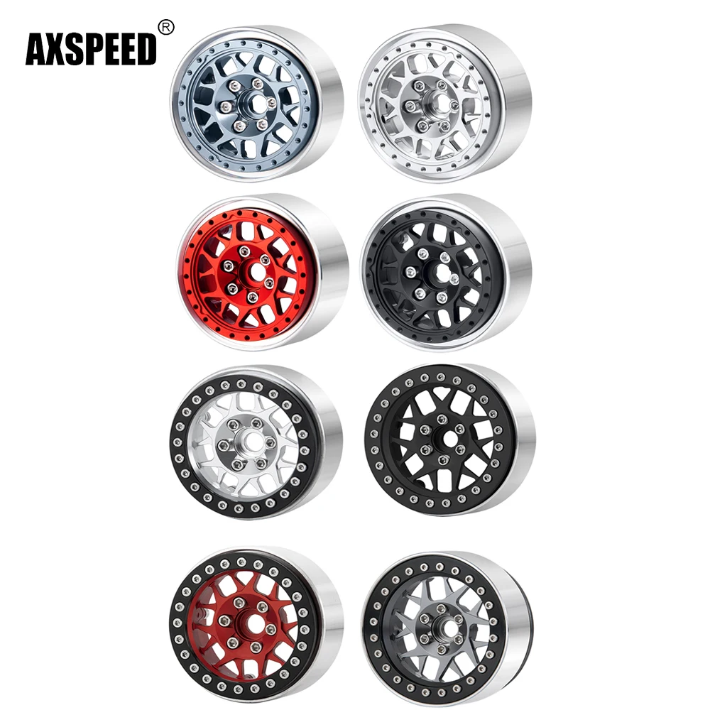 AXSPEED 2Pcs Metal 1.9" Beadlock Wheel Rim for 1/10 Axial SCX10 D90 RC Crawler Car Upgrade Parts
AXSPEED 2Pcs Metal 1.9" Beadlock Wheel Rim for 1/10 Axial SCX10 D90 RC Crawler Car Upgrade Parts