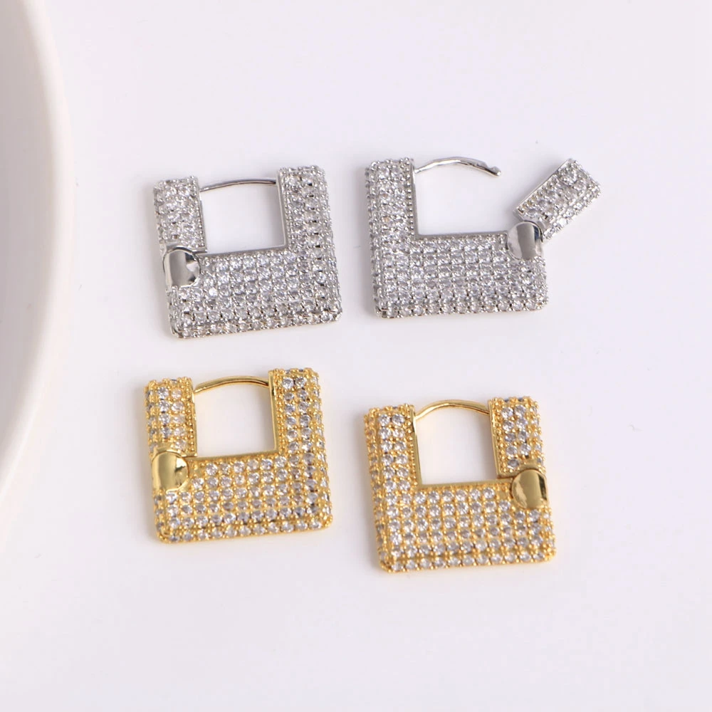 5 Pairs, Fashion jewelry gold plated luxury full zircon square HOOP earrings elegant women wedding party accessories
5 Pairs, Fashion jewelry gold plated luxury full zircon square HOOP earrings elegant women wedding party accessories