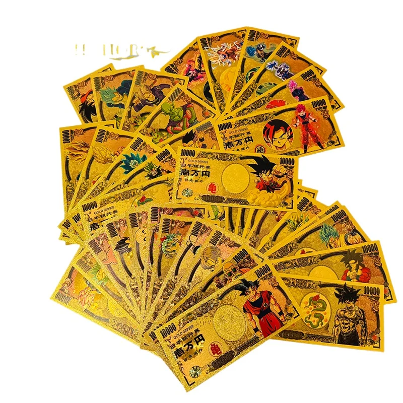 Bandai 39 Types 2025 New Dragon Ball Sets Banknote Anime Gold Banknote in 24k Gold Plated For Collection
Bandai 39 Types 2025 New Dragon Ball Sets Banknote Anime Gold Banknote in 24k Gold Plated For Collection