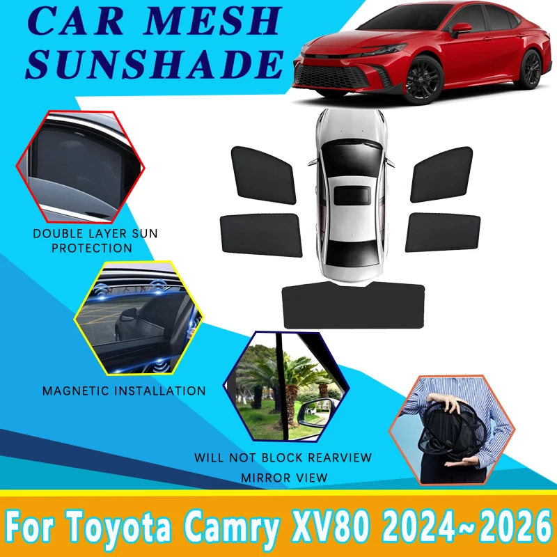 Mesh Sunshade For Toyota Camry XV80 2024 2025 2026 Sun Protection Heat Insulation Magnetic Window Privacy Shade Car Accessories
Mesh Sunshade For Toyota Camry XV80 2024 2025 2026 Sun Protection Heat Insulation Magnetic Window Privacy Shade Car Accessories