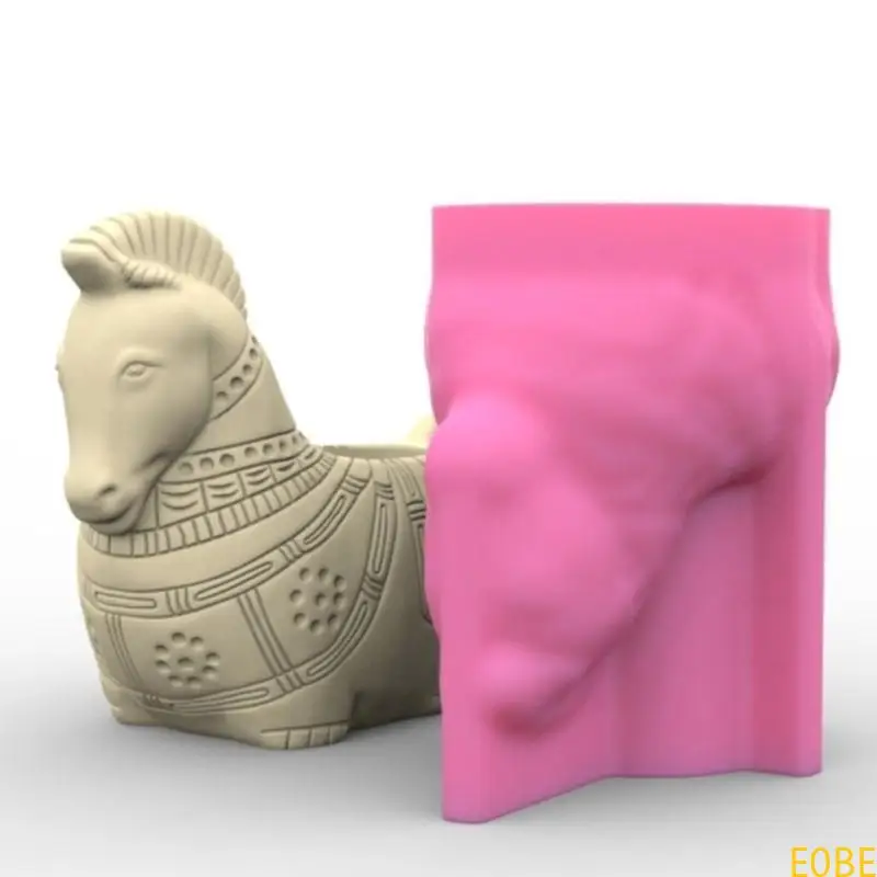 E0be Cartoon Silicone Flowerpot Плесени бетонные формы в форме лошади в форме силиконовой вазы идеально подходят для ремесел и
E0be Cartoon Silicone Flowerpot Плесени бетонные формы в форме лошади в форме силиконовой вазы идеально подходят для ремесел и