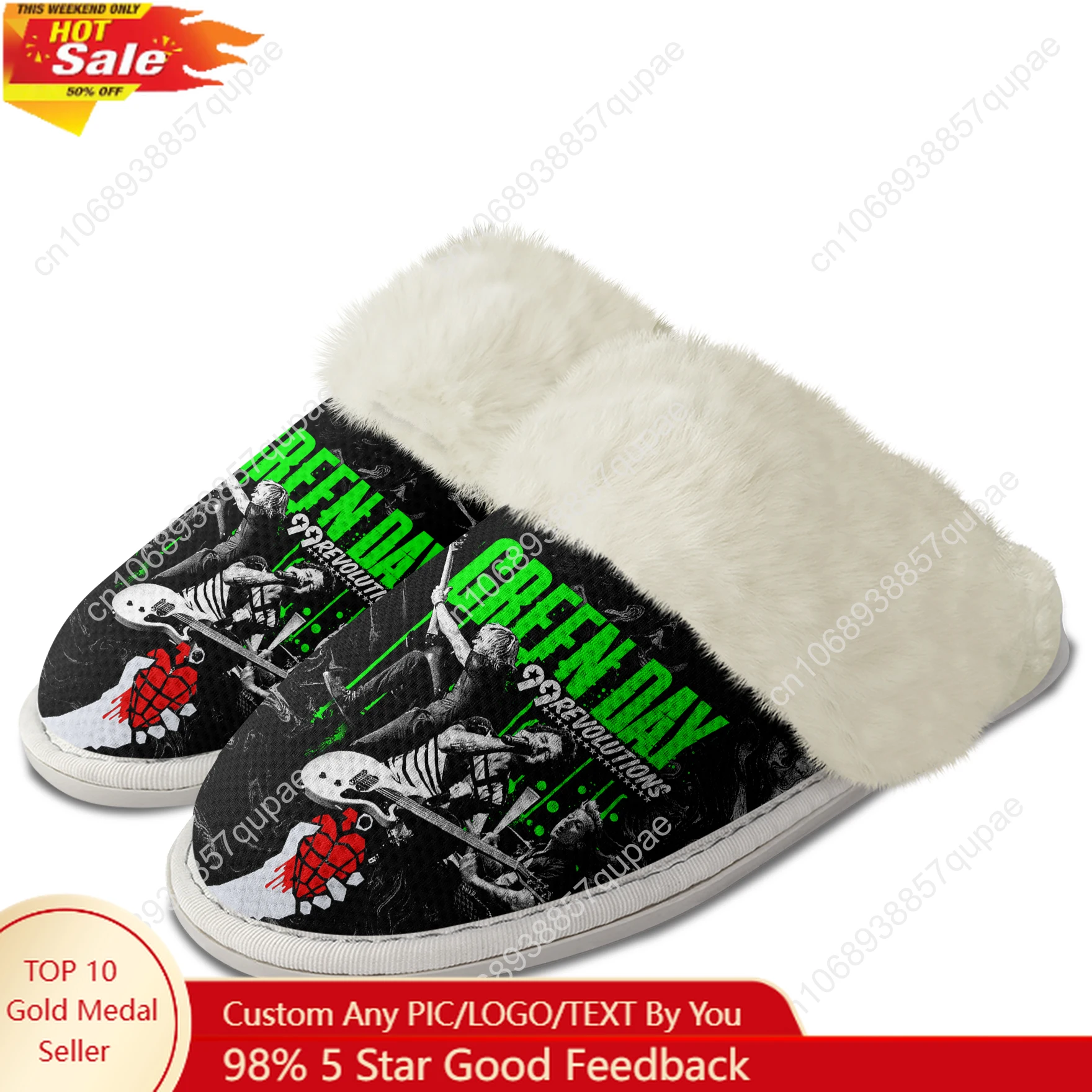Green Day Pop Rock Band Plush Slippers Keep Warm Shoes Mens Womens Home Cotton Bedroom Lightweight Slipper Custom Shoes
Green Day Pop Rock Band Plush Slippers Keep Warm Shoes Mens Womens Home Cotton Bedroom Lightweight Slipper Custom Shoes