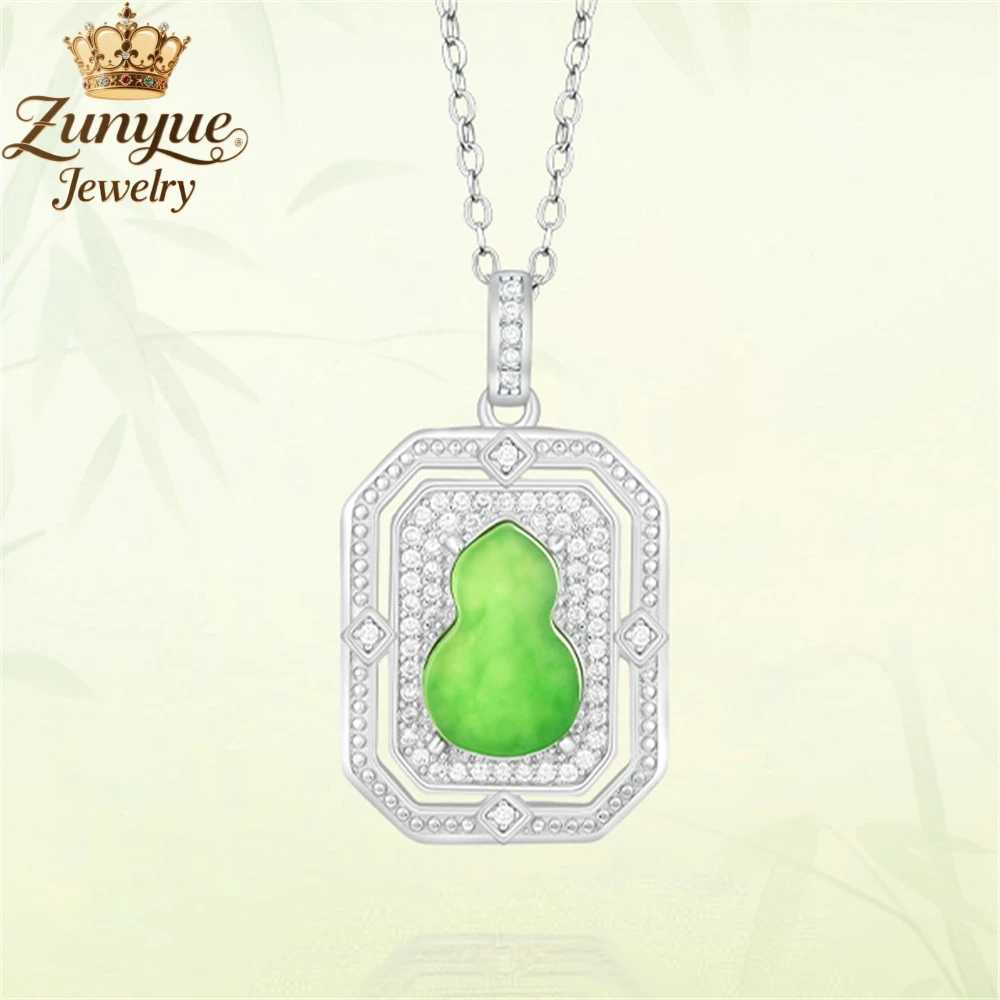 S925 Silver Inlaid Apple Green Old Material Hetian Jade Gourd Pendant Luxury Quality Jewelry Exquisite Charms Fashion Jewelry
S925 Silver Inlaid Apple Green Old Material Hetian Jade Gourd Pendant Luxury Quality Jewelry Exquisite Charms Fashion Jewelry