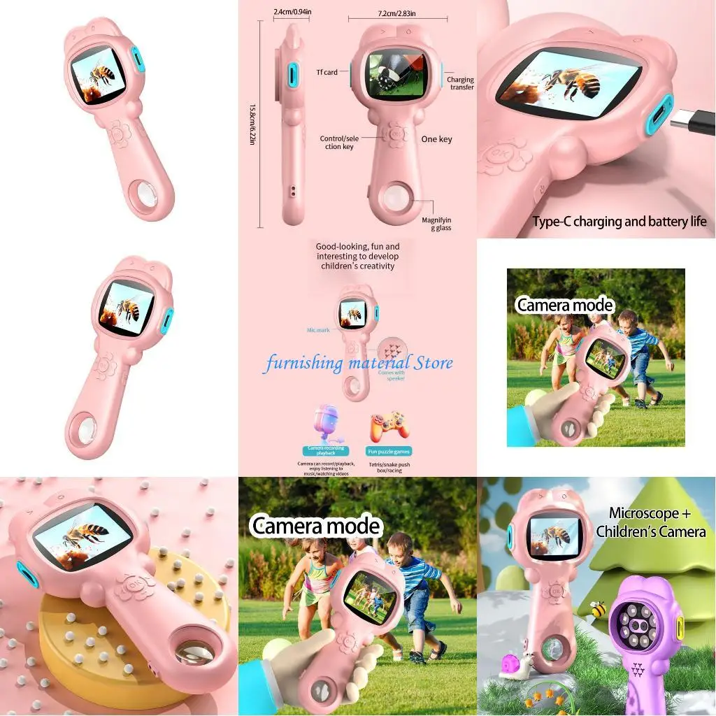 Y5GD Educational Handheld Microscope Camera USB Rechargeable for Kids Learning Gift
Y5GD Educational Handheld Microscope Camera USB Rechargeable for Kids Learning Gift