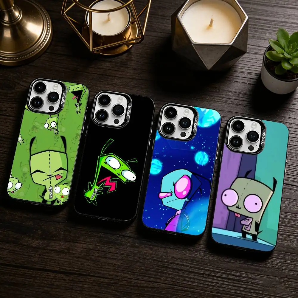 Cartoon I-Invader Z-Zim Gir Phone Case For iPhone 17,16,15,14,13,12,11 Plus,Pro Max,XS,Colored silver phone case
Cartoon I-Invader Z-Zim Gir Phone Case For iPhone 17,16,15,14,13,12,11 Plus,Pro Max,XS,Colored silver phone case
