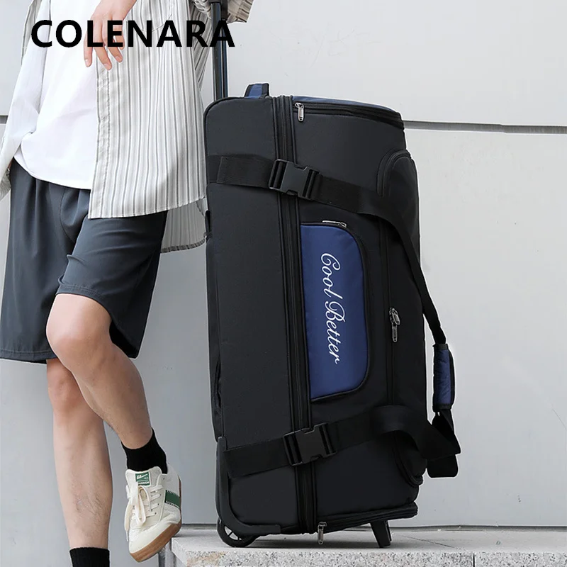 COLENARA Luggage Travel Bag Oxford Cloth Oversized Capacity Trolley Bag Men's Shoulders Backpack Clothing Storage Bag Suitcase
COLENARA Luggage Travel Bag Oxford Cloth Oversized Capacity Trolley Bag Men's Shoulders Backpack Clothing Storage Bag Suitcase