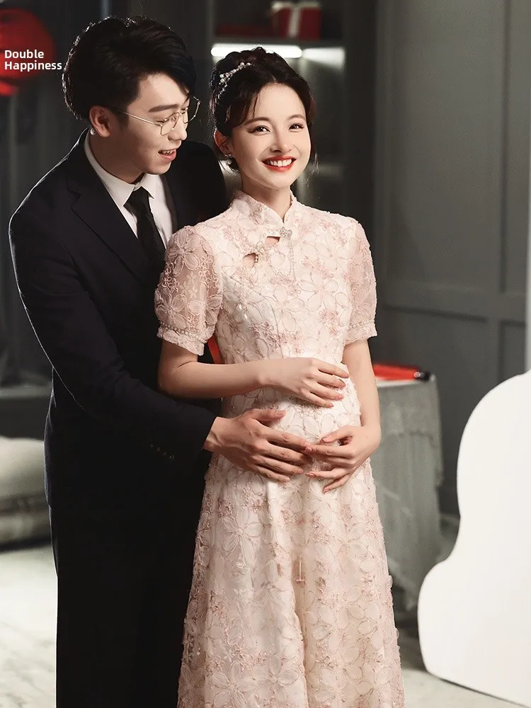 Materni Qipao Wedding Dr Pink Engagement Cusizable Women's plus Size Hide Belly Sweet Return Home Beautiful Gown
Materni Qipao Wedding Dr Pink Engagement Cusizable Women's plus Size Hide Belly Sweet Return Home Beautiful Gown