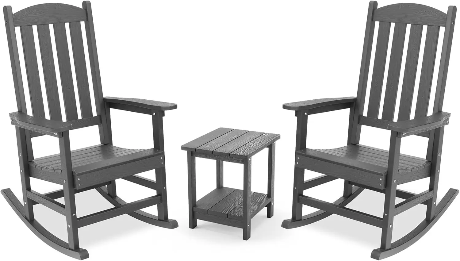 3-х предметный набор стульев-качалок HDPS Poly, устойчивый к атмосферным воздействиям, качалка для патио, прочный каркас из нержавеющей стали, современный дизайн, простая сборка
3-х предметный набор стульев-качалок HDPS Poly, устойчивый к атмосферным воздействиям, качалка для патио, прочный каркас из нержавеющей стали, современный дизайн, простая сборка