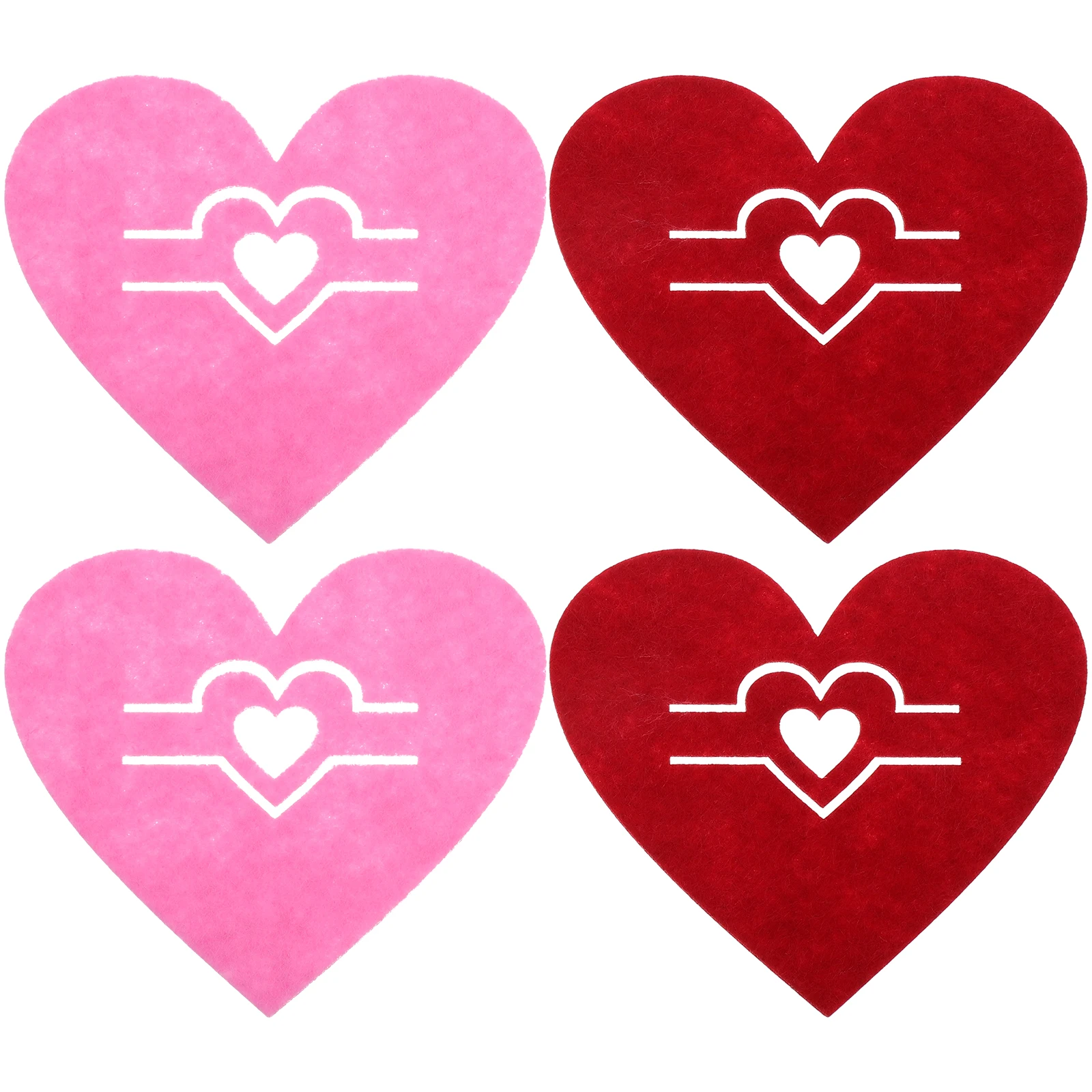 4 Pcs Heart Knife and Fork Bag Dinner Table Decor Cutlery Pocket Valentine's Day Shaped Bags Love
4 Pcs Heart Knife and Fork Bag Dinner Table Decor Cutlery Pocket Valentine's Day Shaped Bags Love