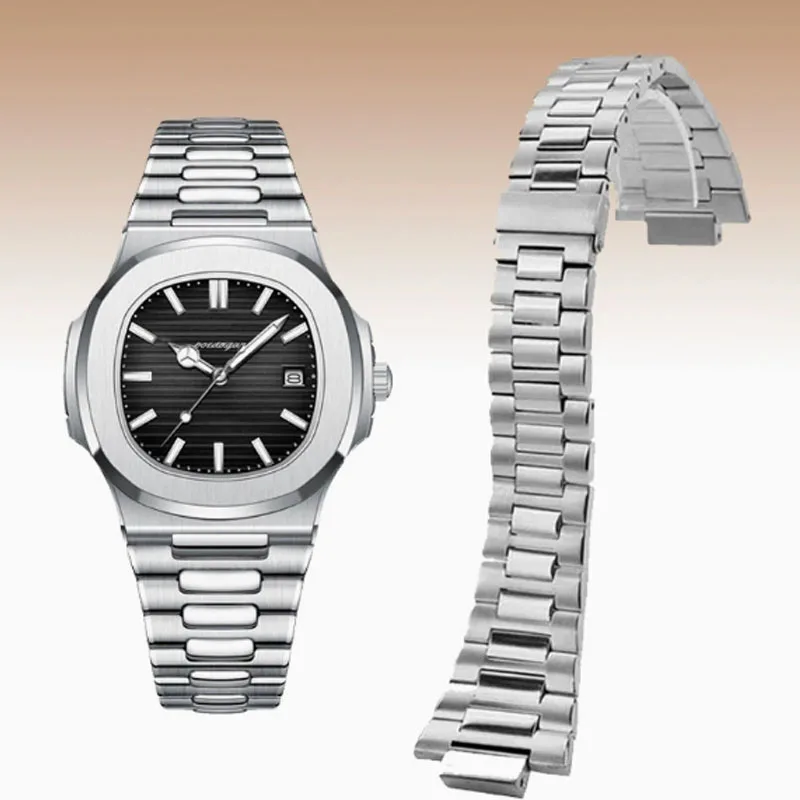 Watch bracelet for Patek Philippe Nautilus 5711/5726 Fine steel watch strap male convex stainless steel 25mm-13mm accessories
Watch bracelet for Patek Philippe Nautilus 5711/5726 Fine steel watch strap male convex stainless steel 25mm-13mm accessories