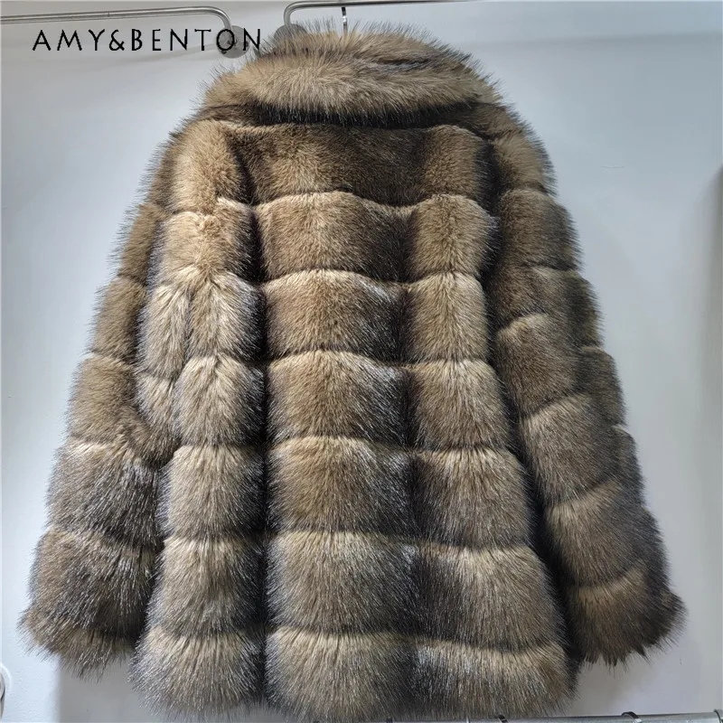 Autumn Winter New Top Fashion Versatile Turn-Down Collar Long Sleeves Fur Coat Women's Warm Commuting Eco-Friendly Furry Jacket
Autumn Winter New Top Fashion Versatile Turn-Down Collar Long Sleeves Fur Coat Women's Warm Commuting Eco-Friendly Furry Jacket