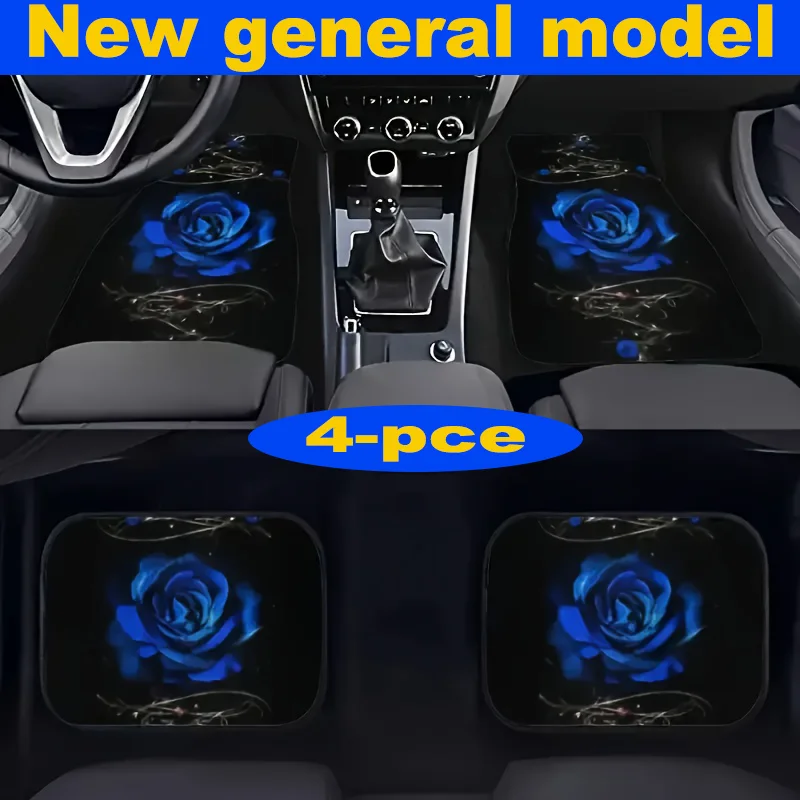 4pcs set Blue Large Rose Pattern Car Carpet, All-Season Vehicle Carpet with Non-Slip Base, Easy Clean Car Interior Accessories
4pcs set Blue Large Rose Pattern Car Carpet, All-Season Vehicle Carpet with Non-Slip Base, Easy Clean Car Interior Accessories