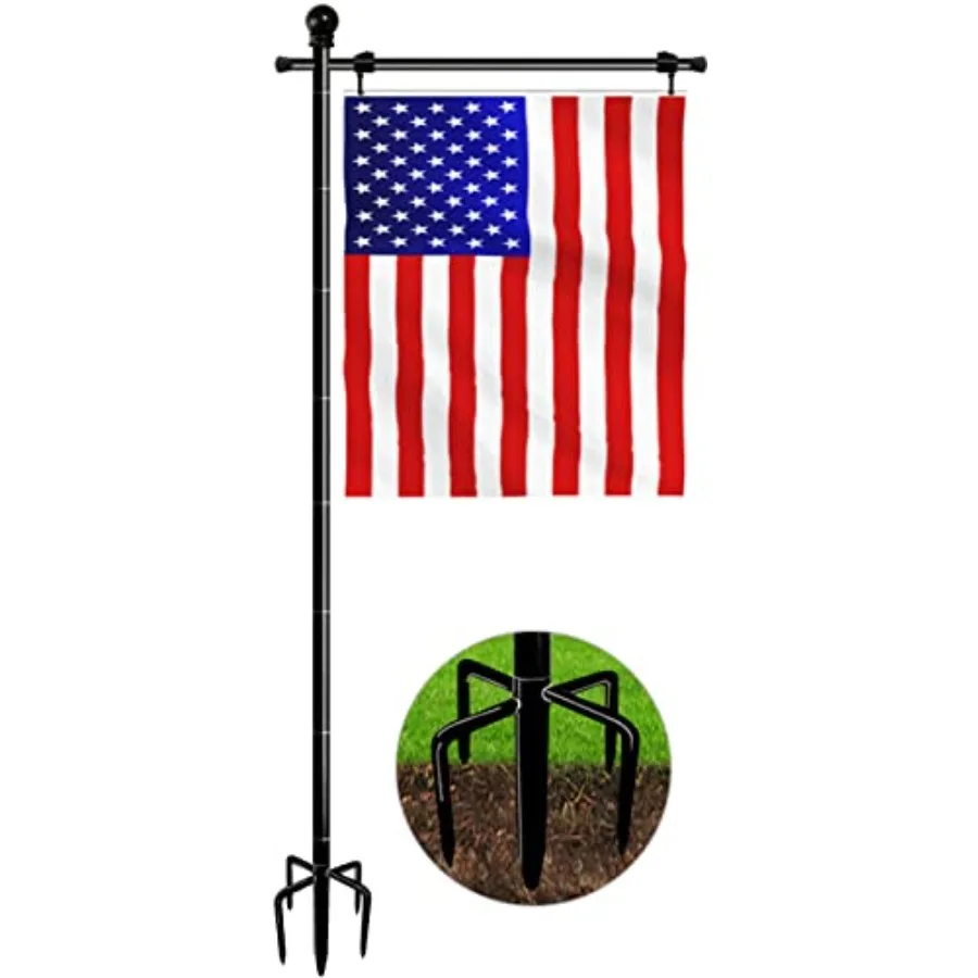 Koutemie Flag Pole Stand with 5 Prong Base 3x5 American Flags, Adjustable Heavy Duty Outdoor Flagpole Holder Kit for Yard Decor
Koutemie Flag Pole Stand with 5 Prong Base 3x5 American Flags, Adjustable Heavy Duty Outdoor Flagpole Holder Kit for Yard Decor