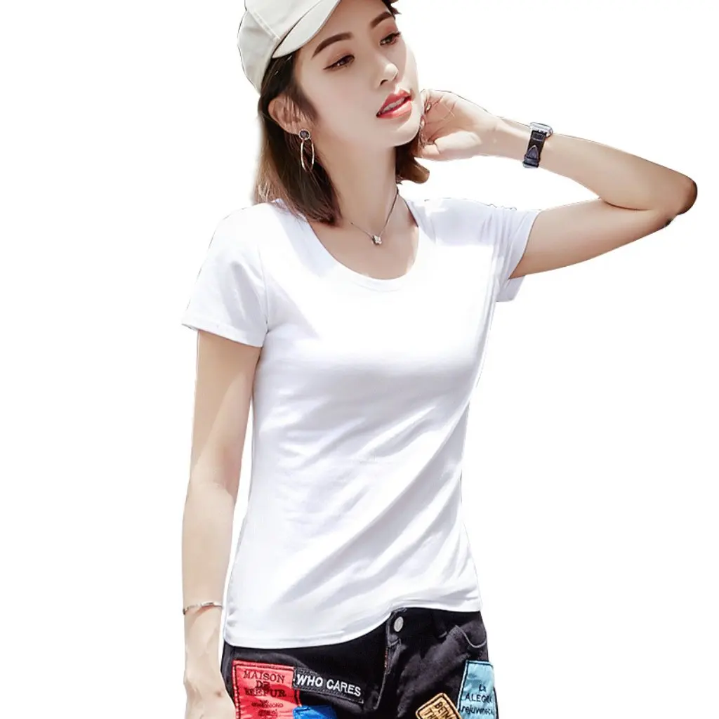 Women's Slim Fit round Neck Short-Sleeved T-Shirt Pure Cotton Casual Inner Layering Shirt Elegant Factory Direct Sale
Women's Slim Fit round Neck Short-Sleeved T-Shirt Pure Cotton Casual Inner Layering Shirt Elegant Factory Direct Sale