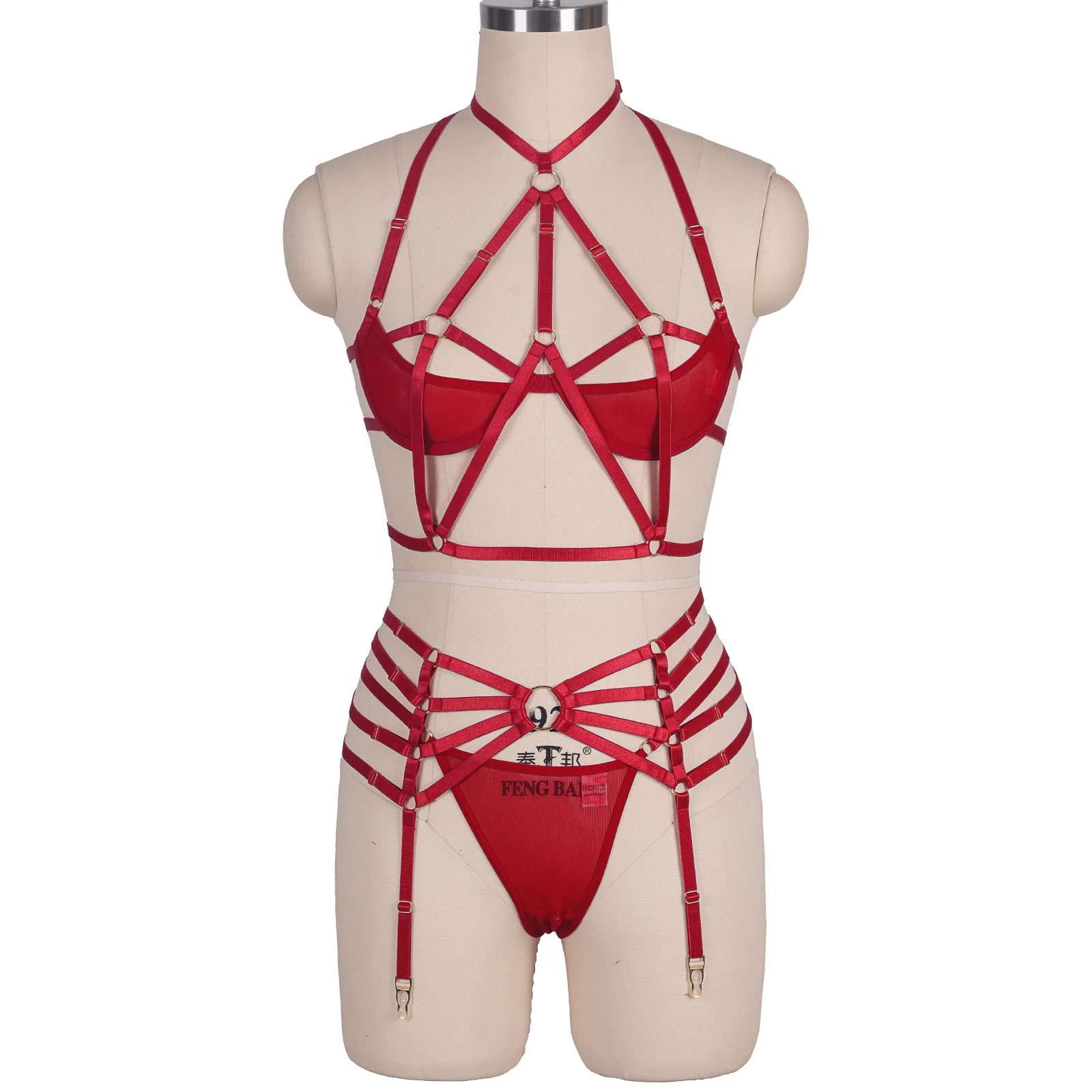 Halloween Sexy Lingerie Body Harness Adjustable Bondage Stockings Leg Garter Belt Body Cage Set Women Goth Harness Bra Bodysuit
Halloween Sexy Lingerie Body Harness Adjustable Bondage Stockings Leg Garter Belt Body Cage Set Women Goth Harness Bra Bodysuit