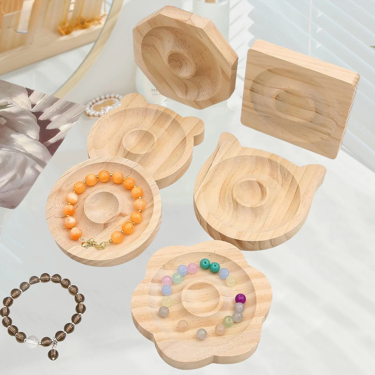Деревянный лоток для демонстрации ювелирных изделий - органайзер для бисера для рукоделия, браслета/ожерелья и хранения драгоценных камней
Деревянный лоток для демонстрации ювелирных изделий - органайзер для бисера для рукоделия, браслета/ожерелья и хранения драгоценных камней