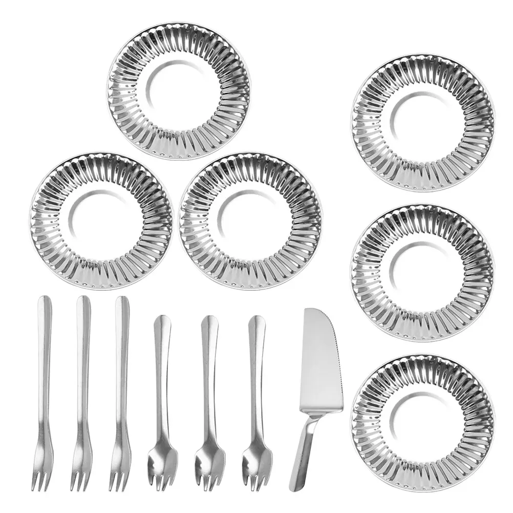 1 set Cake Spatula Stainless Steel Silverware Fork Saucer Set Stainless Steel Cutlery Reusable Party Silverware Family Gathering
1 set Cake Spatula Stainless Steel Silverware Fork Saucer Set Stainless Steel Cutlery Reusable Party Silverware Family Gathering