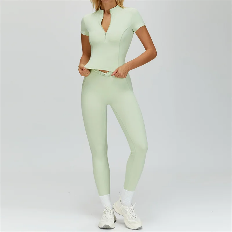TRY TO BN Women's Tracksuit Sports Short Sleeves Gym Sets Twist Fitness Leggings Two Pieces Suits Workout Running Yoga Clothing
TRY TO BN Women's Tracksuit Sports Short Sleeves Gym Sets Twist Fitness Leggings Two Pieces Suits Workout Running Yoga Clothing
