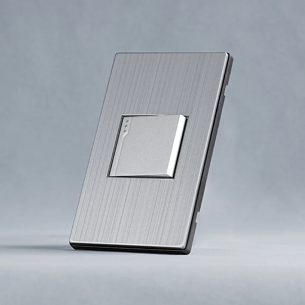 South American series stainless steel panel 10A one-position switch wall switch one-on single control double control
South American series stainless steel panel 10A one-position switch wall switch one-on single control double control