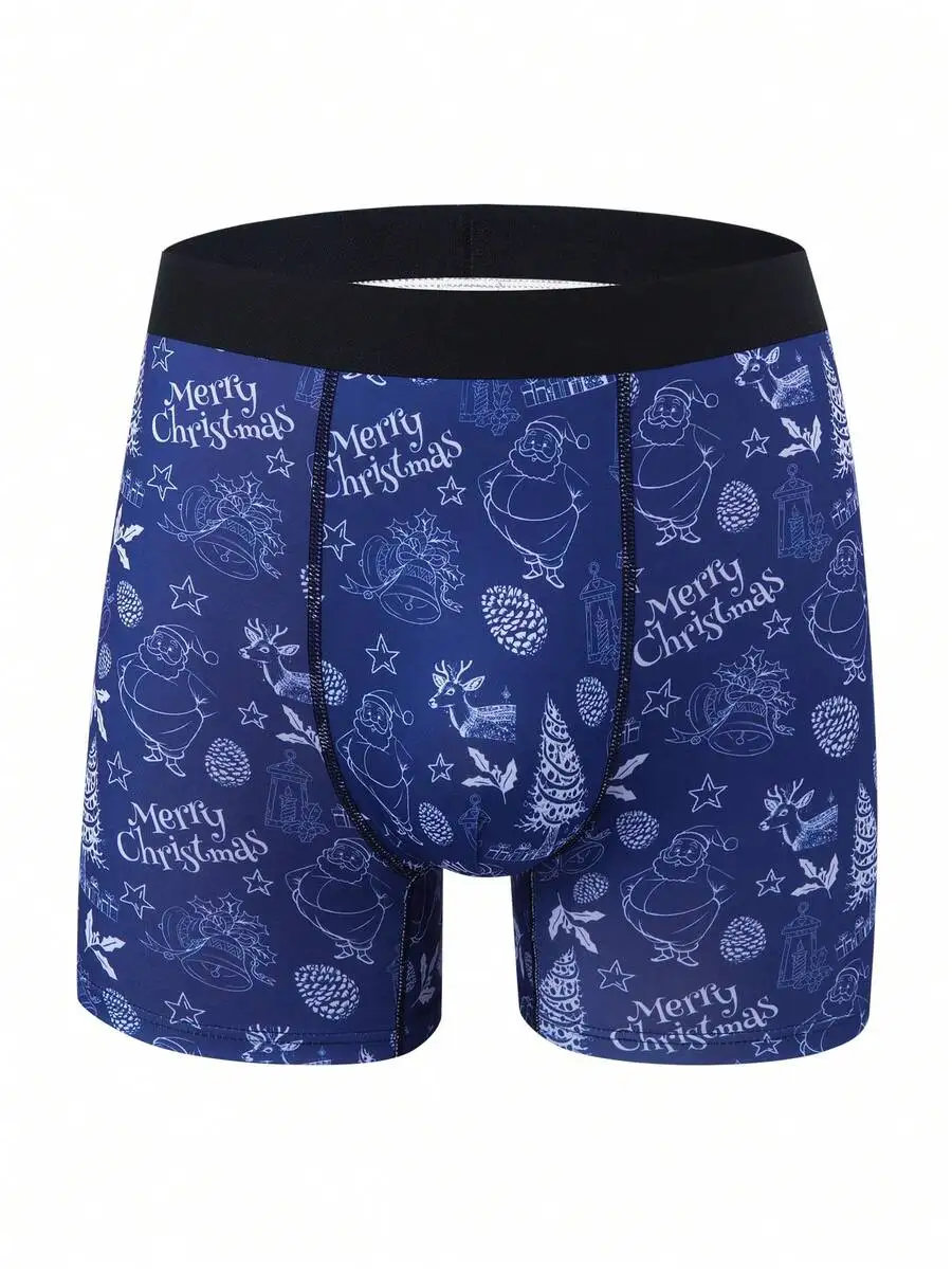 Men Christmas Slogan Printed Casual Briefs 3pcs Pack
Men Christmas Slogan Printed Casual Briefs 3pcs Pack