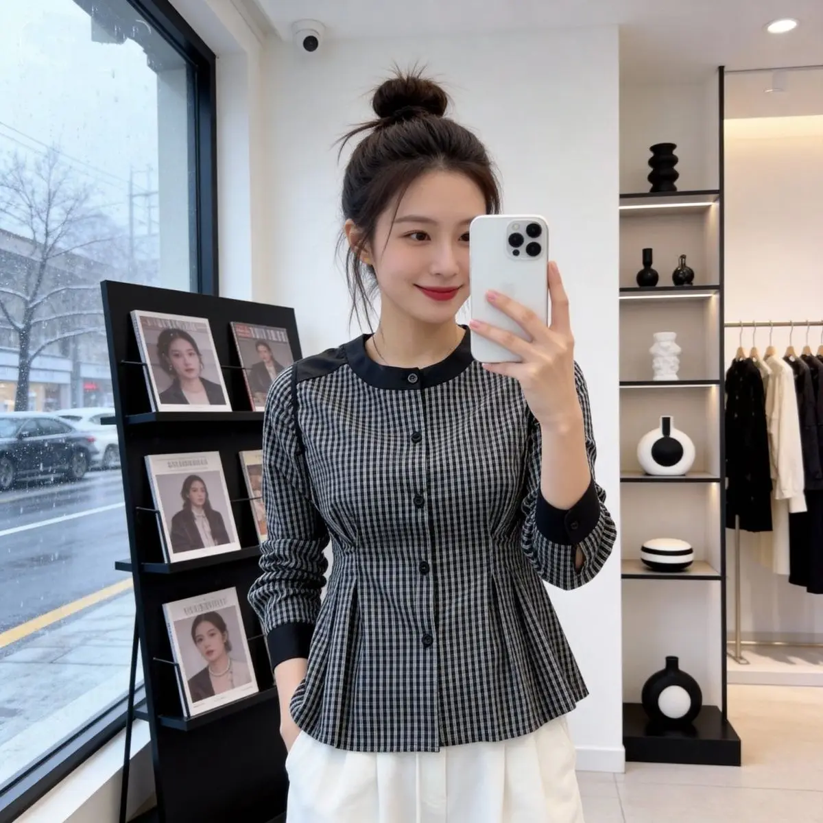 Fashionable Plaid Long Sleeve Shirt Women's Spring Autumn New Style Korean Anti-Aging Design Sensation Open Cardigan Top
Fashionable Plaid Long Sleeve Shirt Women's Spring Autumn New Style Korean Anti-Aging Design Sensation Open Cardigan Top