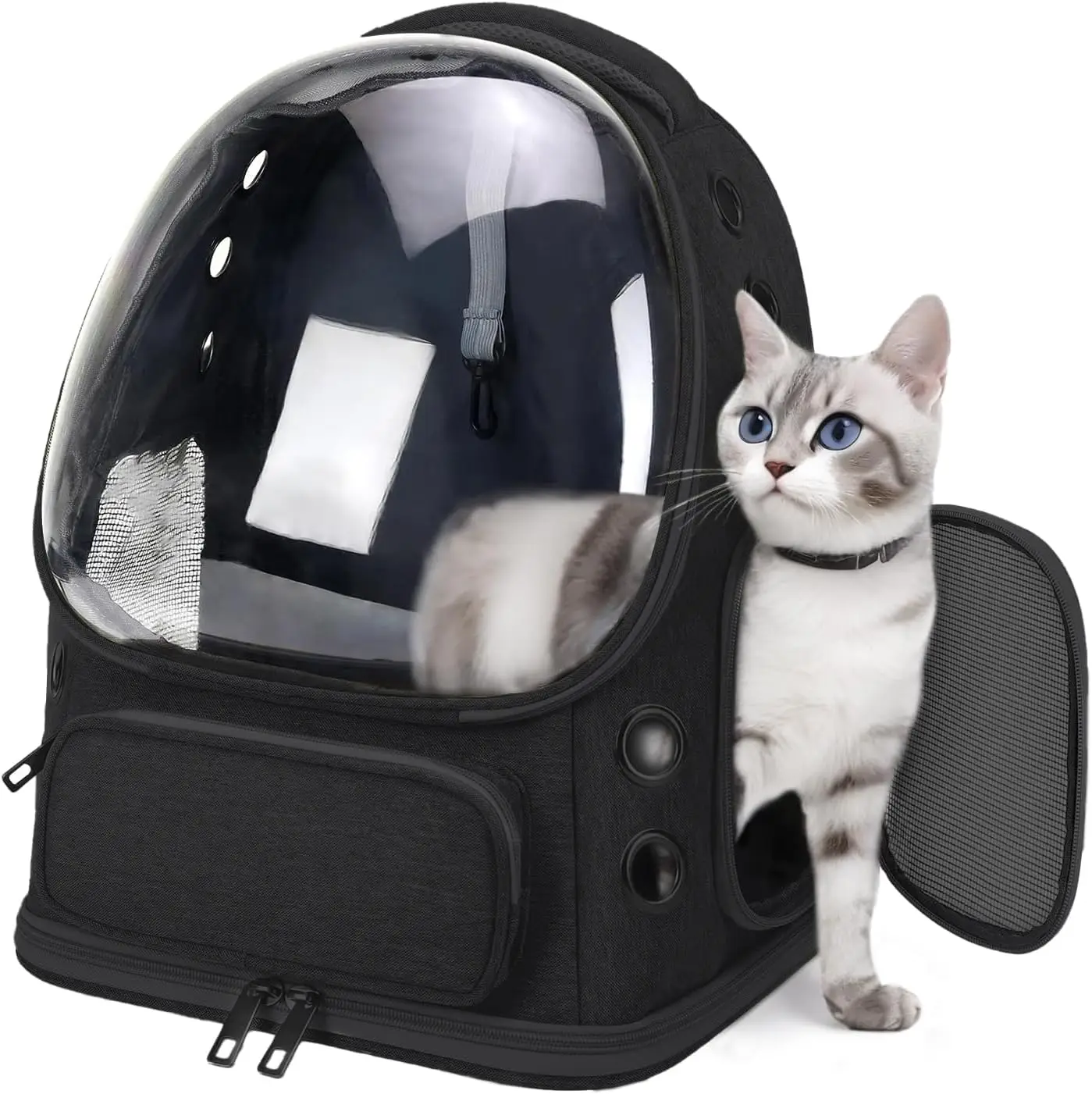 Breathable Cat Backpack Carrier, Large Space Cat Bubble Backpack for Kitty & Small Dog up to 18lbs, Foldable Cat Carrier Back
Breathable Cat Backpack Carrier, Large Space Cat Bubble Backpack for Kitty & Small Dog up to 18lbs, Foldable Cat Carrier Back