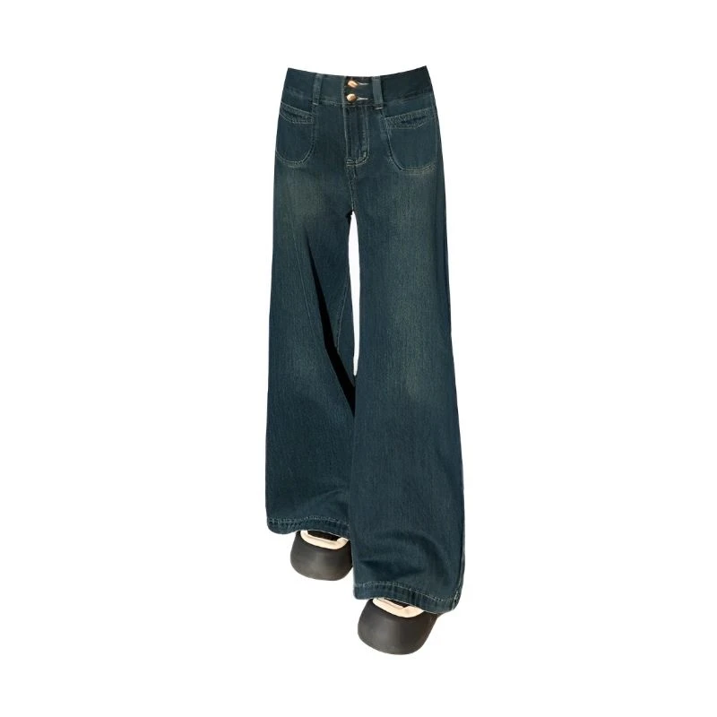 Women's Double Button Design Straight Wide Leg Jeans Personalized Trousers Cool Girl Casual Bottoms Female Street Denim Pants
Women's Double Button Design Straight Wide Leg Jeans Personalized Trousers Cool Girl Casual Bottoms Female Street Denim Pants