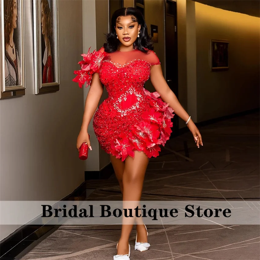 Sparkly Red Short Prom Gown Bead Crystal Rhinestones Cocktail Dress Vestidos De Festa Birthday Party Dress Customized
Sparkly Red Short Prom Gown Bead Crystal Rhinestones Cocktail Dress Vestidos De Festa Birthday Party Dress Customized