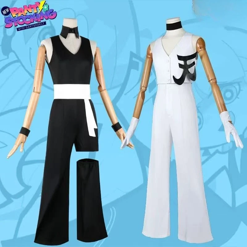 Panty Stocking Cosplay Costume Anime Sexy Black White Jumpsuit Angel Jirai Kei Uniform Halloween Carnival Party Suit
Panty Stocking Cosplay Costume Anime Sexy Black White Jumpsuit Angel Jirai Kei Uniform Halloween Carnival Party Suit