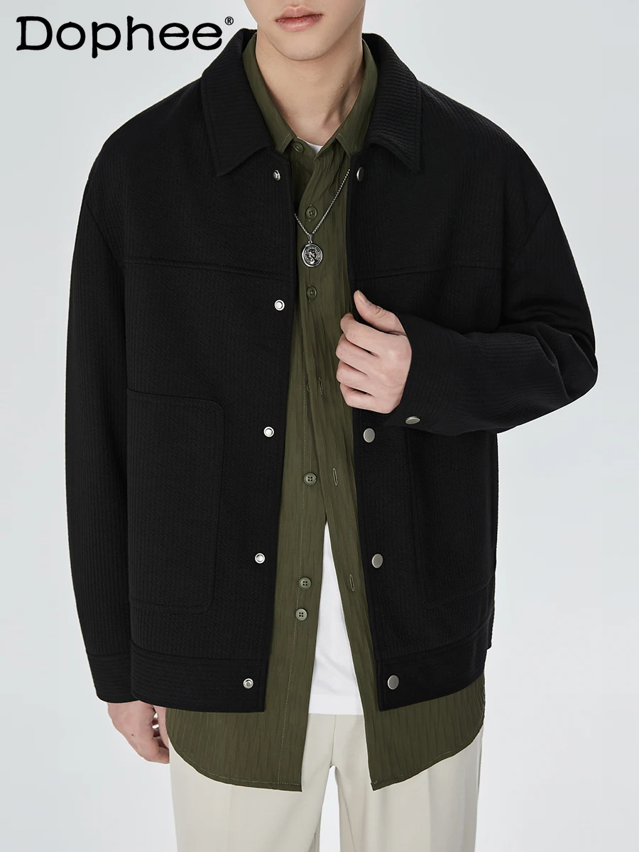 Spring Autumn Short Casual Jacket Men's Young Coat High-End Handsome Trendy Male All-Matching Long Sleeve Single-Breasted Tops
Spring Autumn Short Casual Jacket Men's Young Coat High-End Handsome Trendy Male All-Matching Long Sleeve Single-Breasted Tops