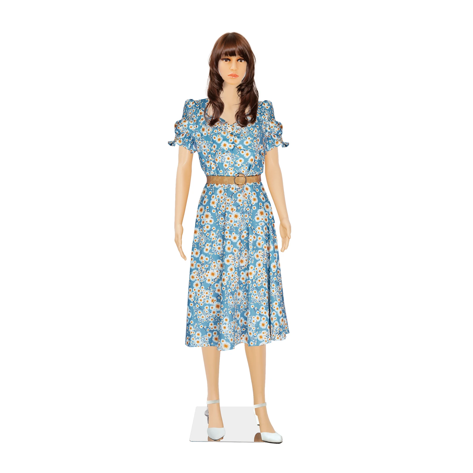 PP Realistic Display Female Mannequin Full Body Head Turns Dress Form with Base
PP Realistic Display Female Mannequin Full Body Head Turns Dress Form with Base