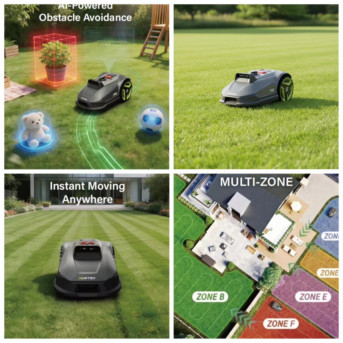 Borderless Robotic Lawn Mower with AI Vision Multi Area Custom Path Planning Fully Automatic Operation Accurate Edge Trimming
Borderless Robotic Lawn Mower with AI Vision Multi Area Custom Path Planning Fully Automatic Operation Accurate Edge Trimming