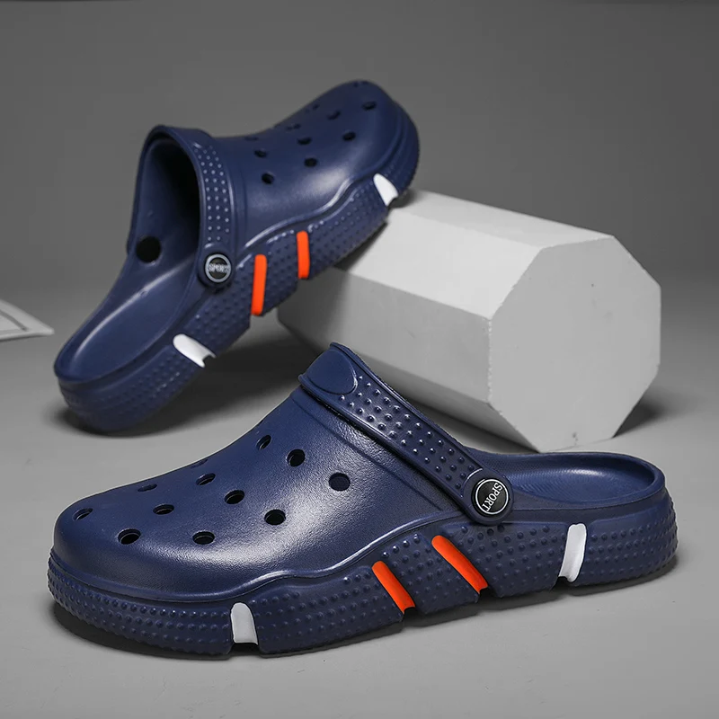 A pair of teenagers color block thick clogs adjustable heel strap anti-slip for beach pool daily wear AL-H12
A pair of teenagers color block thick clogs adjustable heel strap anti-slip for beach pool daily wear AL-H12