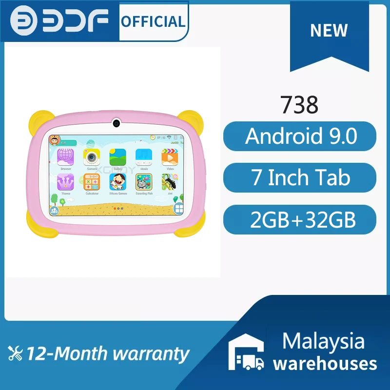 BDF Free Kids Tablet 7 Inch Android 9.0 2GB RAM 32GB Storage with WiFi Dual Camera, Parental Control Mode, Google Playstore
BDF Free Kids Tablet 7 Inch Android 9.0 2GB RAM 32GB Storage with WiFi Dual Camera, Parental Control Mode, Google Playstore