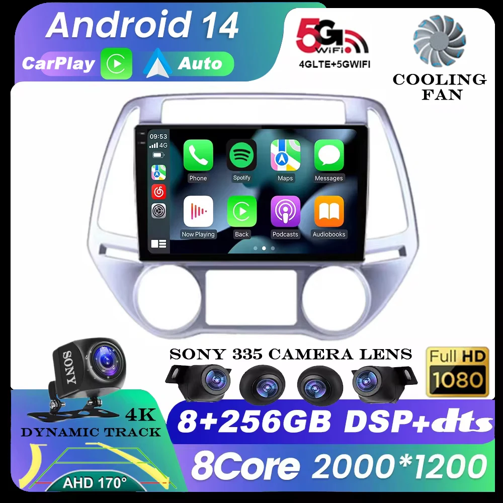 Android 14 Car Radio For Hyundai i20 2008 - 2014 Stereo Navigation GPS Carplay Auto Multimedia Video Player 2 Din DVD 360 Camera
Android 14 Car Radio For Hyundai i20 2008 - 2014 Stereo Navigation GPS Carplay Auto Multimedia Video Player 2 Din DVD 360 Camera