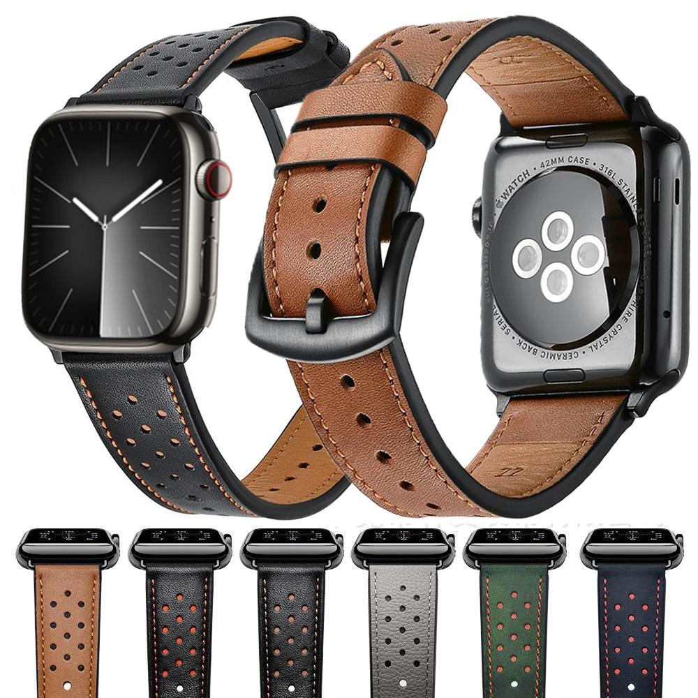 Leather Band For Apple Watch 45mm 41mm 46mm 42mm 38mm Bracelet Band for iWatch series 10 9 8 7 6 SE Ultra 2 49mm 40mm 44mm strap
Leather Band For Apple Watch 45mm 41mm 46mm 42mm 38mm Bracelet Band for iWatch series 10 9 8 7 6 SE Ultra 2 49mm 40mm 44mm strap