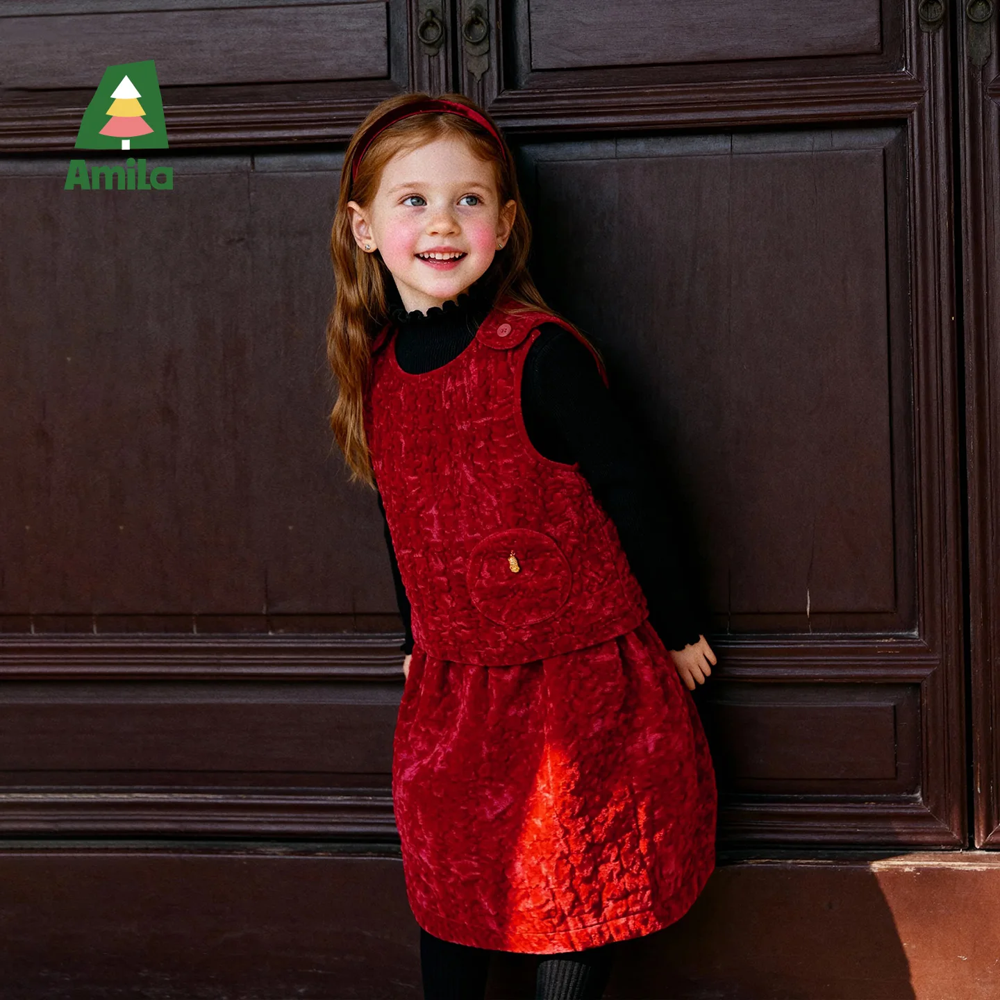 Amila Kids Winter Girls' Tank Top Half Skirt Two Piece Set Thickened Soft Skin Friendly Red Suede Set New Year Party Costume
Amila Kids Winter Girls' Tank Top Half Skirt Two Piece Set Thickened Soft Skin Friendly Red Suede Set New Year Party Costume