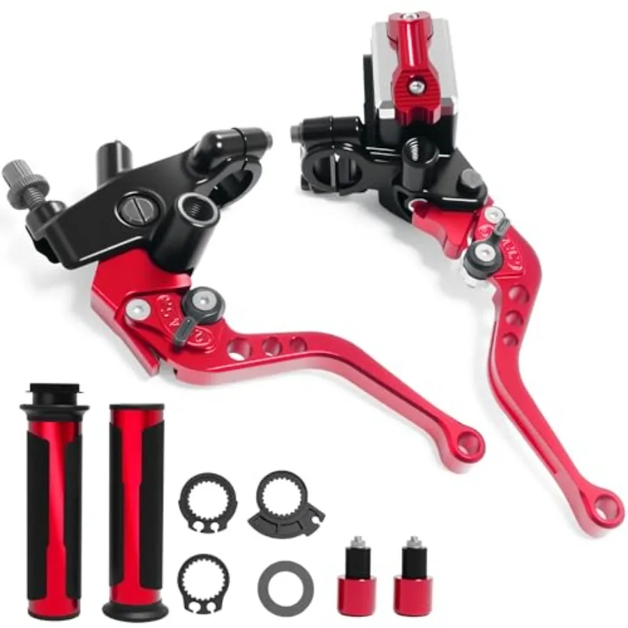 7/8" 22mm Motorcycle Brake Lever Handlebar Master Cylinder Clutch Levers Left and Right Set + Hand Grips + Handlebar Ends Set f
7/8" 22mm Motorcycle Brake Lever Handlebar Master Cylinder Clutch Levers Left and Right Set + Hand Grips + Handlebar Ends Set f