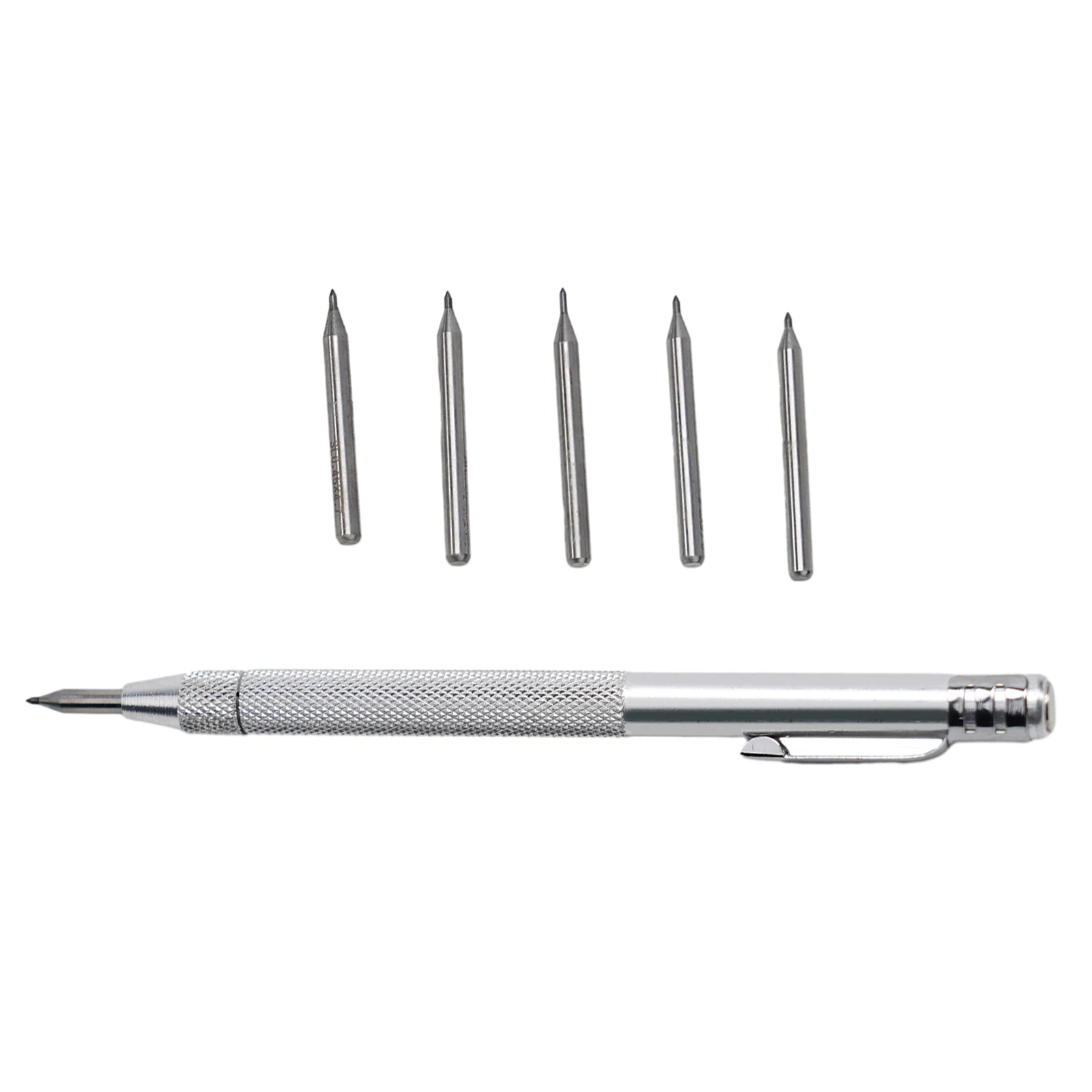 Diamond Scribing Pen With 5pcs Replacement Carbide Tip For Engraving Metal Sheet Steel Ceramic Glass Metal Marking Tools
Diamond Scribing Pen With 5pcs Replacement Carbide Tip For Engraving Metal Sheet Steel Ceramic Glass Metal Marking Tools