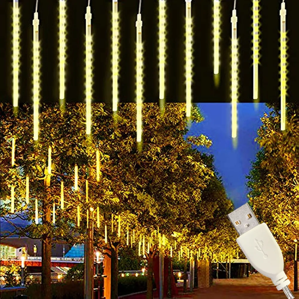 USB Power Meteor Shower Led Fairy String Lights Street Garlands Party Decorations for Outdoor Holiday Wedding Birthday Christmas
USB Power Meteor Shower Led Fairy String Lights Street Garlands Party Decorations for Outdoor Holiday Wedding Birthday Christmas