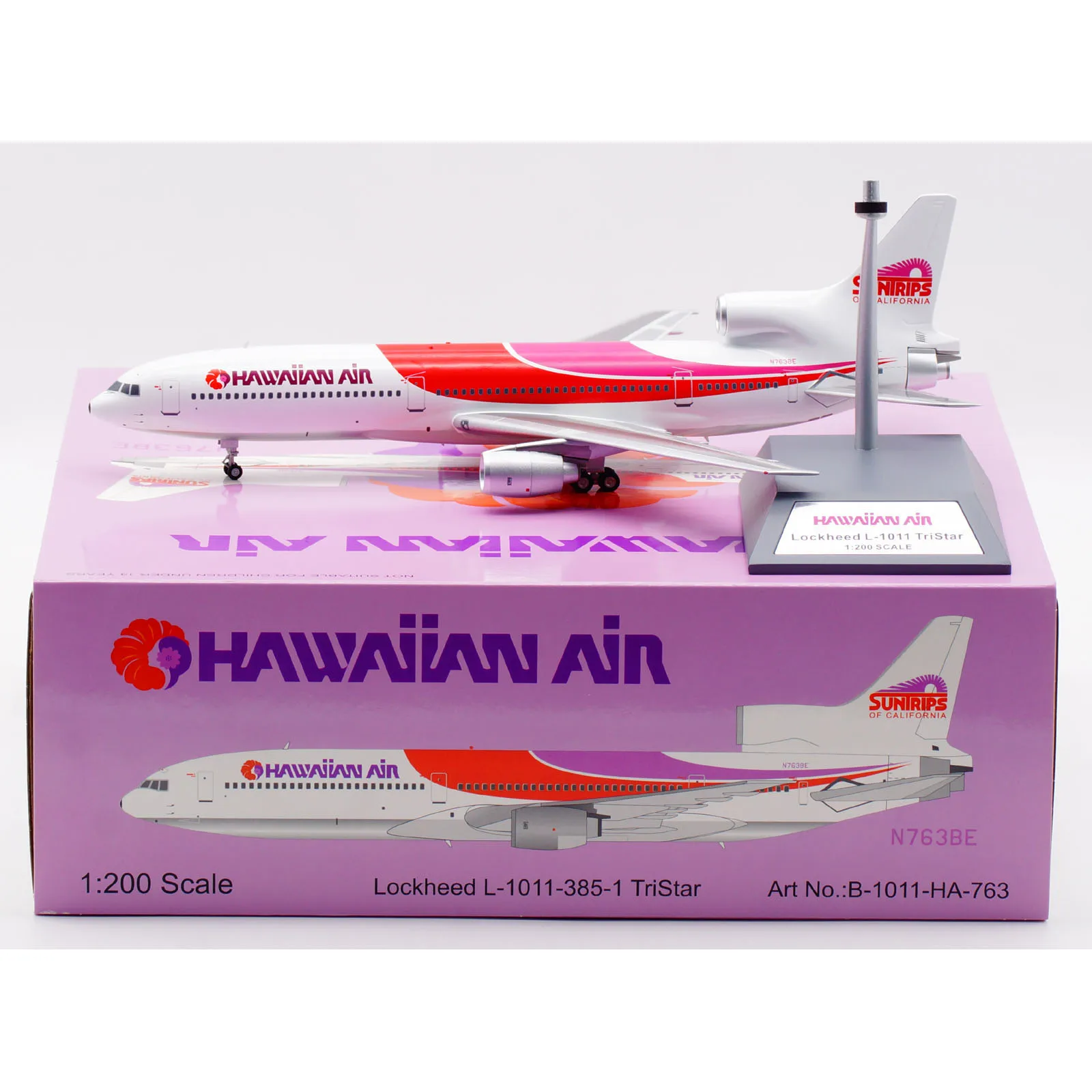 B-1011-HA-763 Alloy Collectible Plane Gift B-Models1:200 HAWAIIAN Air Lockheed TriStar L-1011 Diecast Aircraft Jet Model N763BE
B-1011-HA-763 Alloy Collectible Plane Gift B-Models1:200 HAWAIIAN Air Lockheed TriStar L-1011 Diecast Aircraft Jet Model N763BE