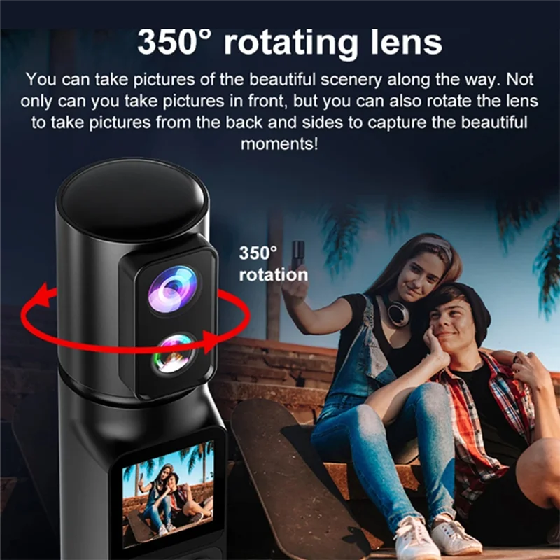 A13E-Dual Lens 6K Portable Handheld Action Camera EIS Stabilization 5X Digital Zoom 350° Rotate Wifi Pocket DV Recorder Screen
A13E-Dual Lens 6K Portable Handheld Action Camera EIS Stabilization 5X Digital Zoom 350° Rotate Wifi Pocket DV Recorder Screen