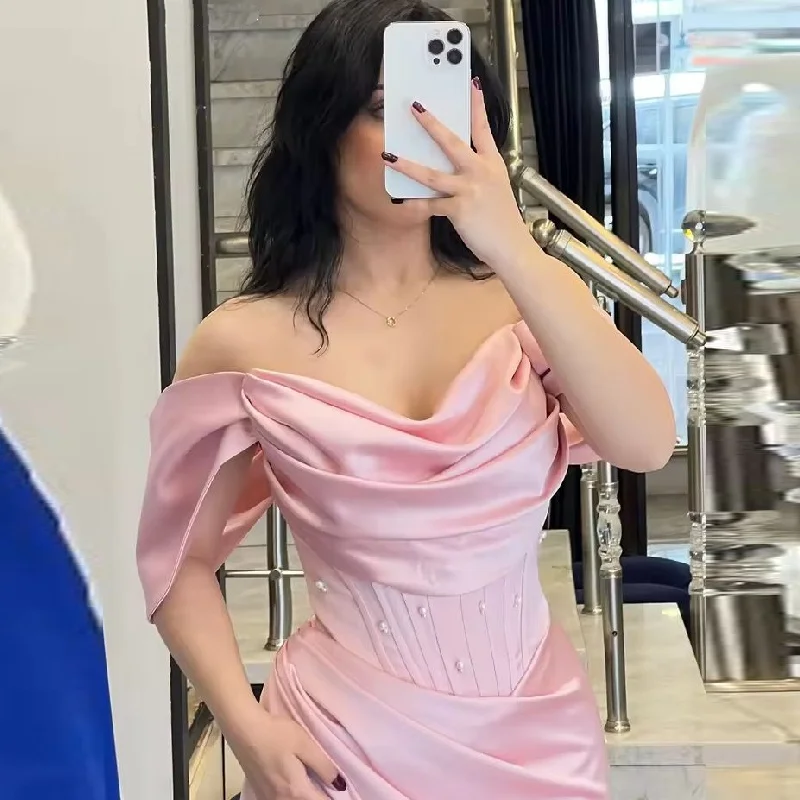 Fish Tail Pink Evening Dresses Woman Elegant Dresses for Special Event Satin Cloth Custom Made Luxury Evening Dress 2025
Fish Tail Pink Evening Dresses Woman Elegant Dresses for Special Event Satin Cloth Custom Made Luxury Evening Dress 2025