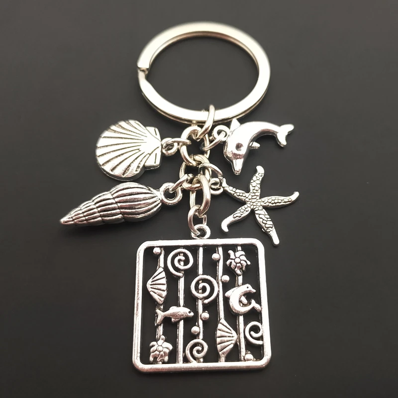 Fashion Keychain Keychain Jewelry Marine Life Dolphin Shell Starfish Conch Pendant Keychain
Fashion Keychain Keychain Jewelry Marine Life Dolphin Shell Starfish Conch Pendant Keychain