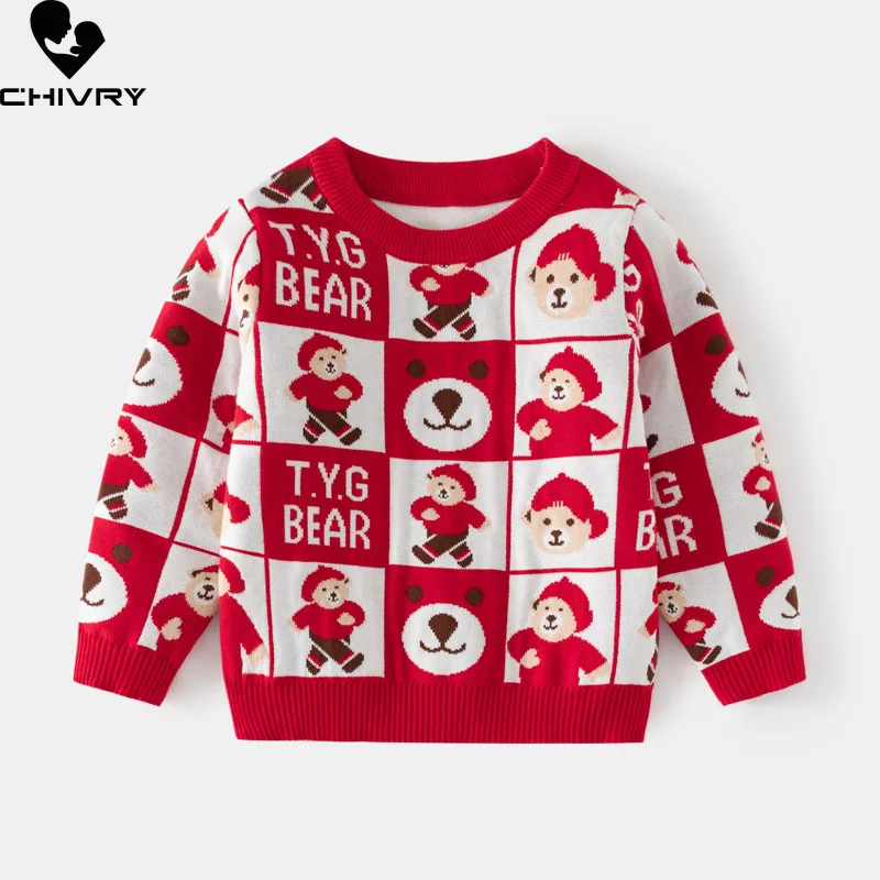 Baby Boys Autumn Winter Thick Pullover Sweater New 2023 Kids Cartoon Plaid Bear Jacquard Round Neck Knitted Jumper Sweaters Tops
Baby Boys Autumn Winter Thick Pullover Sweater New 2023 Kids Cartoon Plaid Bear Jacquard Round Neck Knitted Jumper Sweaters Tops